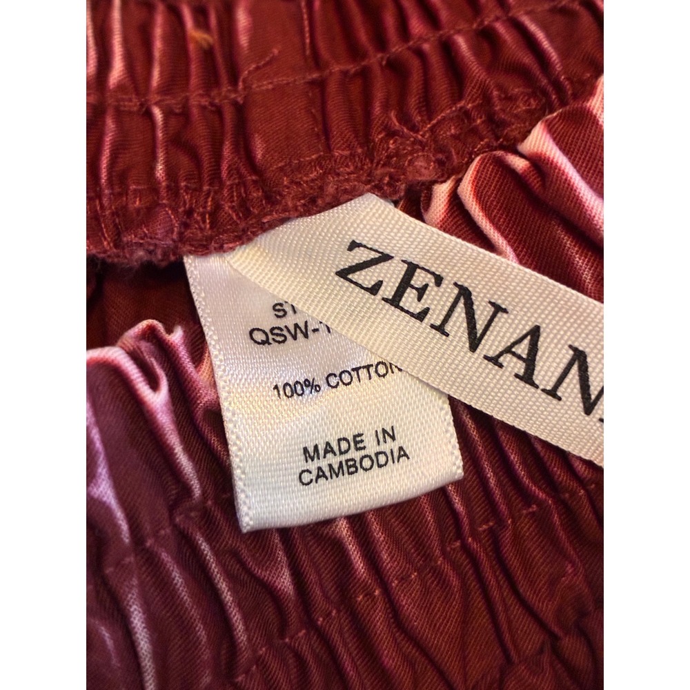 Zenana Tiered Maxi Skirt Womens XL Burgundy Excellent Acid Wash Cotton Boho - Picture 5 of 5
